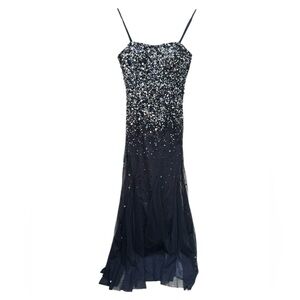 Adrianna Papell blue Sequin gown size 6